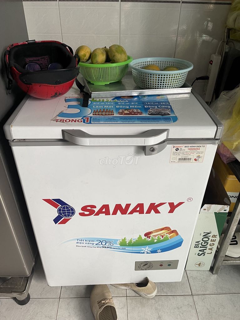 Cần bán gấp tủ đông Sanaky 100l mới 95%
