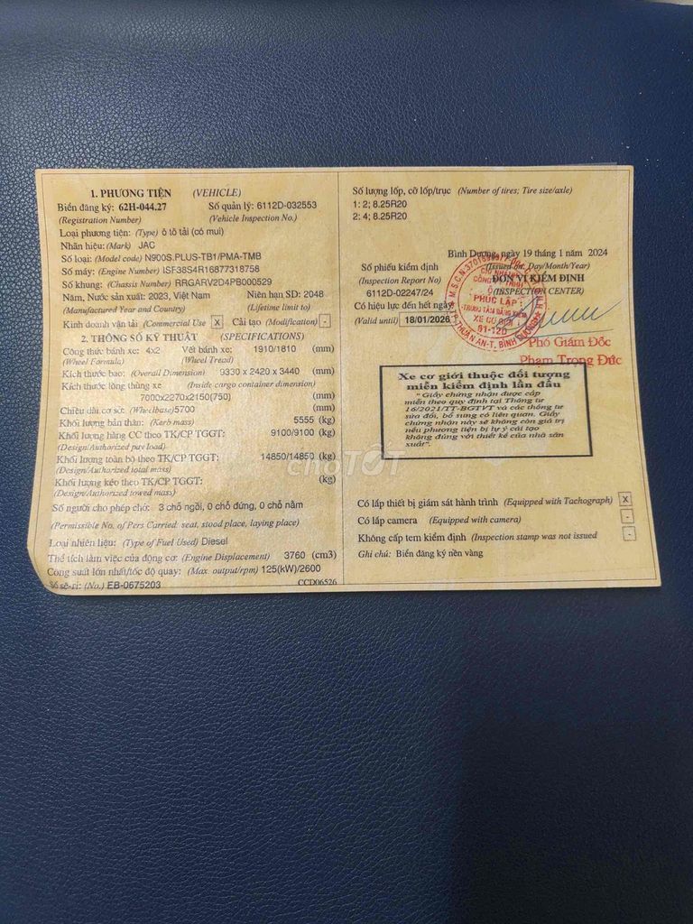 JAC N900s 9t1 Thùng Nhôm Lướt 5 vạn 2023 Đky2024. Mua bán Xe tải, xe ben tại Thành phố Thuận An Bình Dương được đăng bởi Phát Đạt hình 15