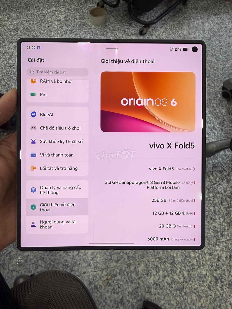 Vivo X Fold 5 12GB 256GB Trắng. Mua bán Điện thoại tại Quận Bình Tân Tp Hồ Chí Minh được đăng bởi din buu hình 1