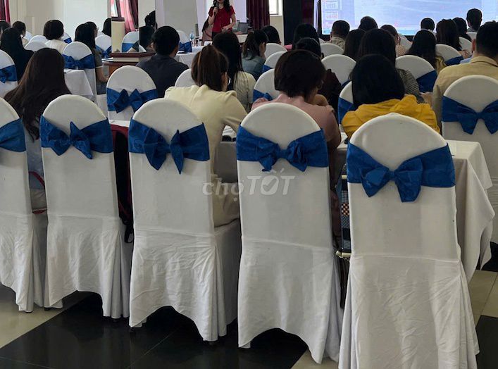 Ghế tiệc Hòa Phát vải Trắng Xanh. Mua bán Bàn ghế tại Quận Hải Châu Đà Nẵng được đăng bởi Tr Vuong hình 1