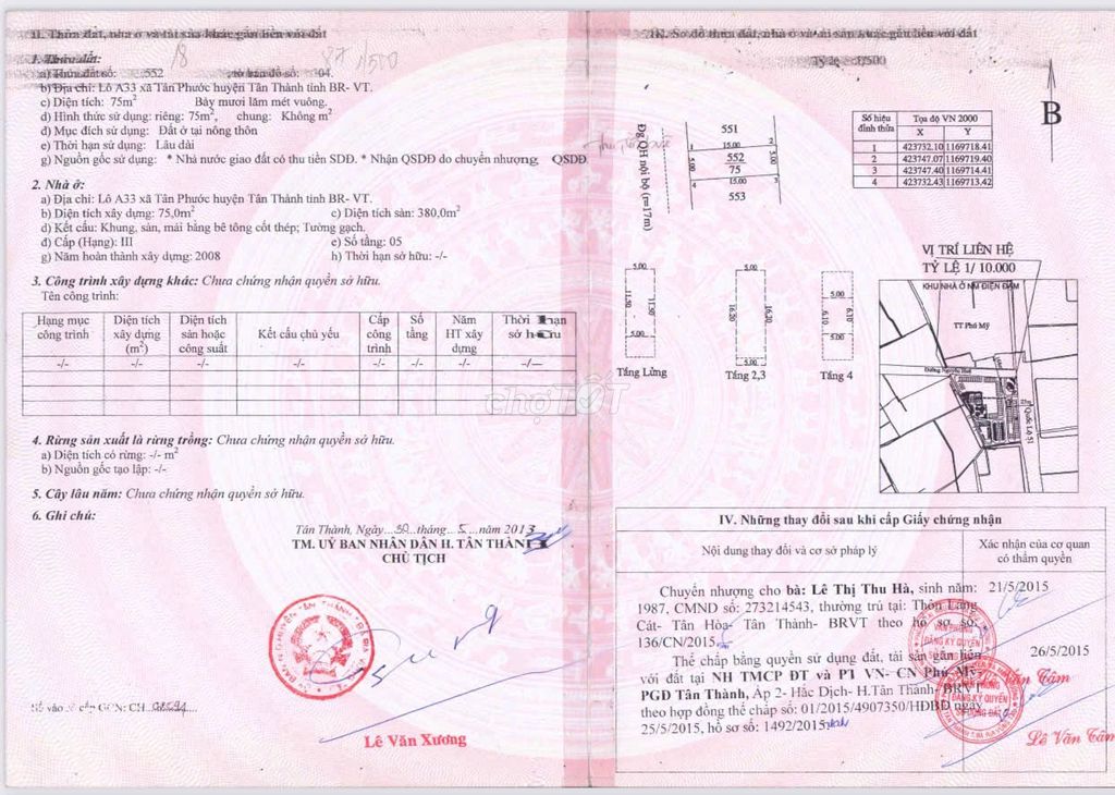 Chính chủ cần bán ngay lô đất trung tâm Phú Mỹ giá cực rẻ ck50%.