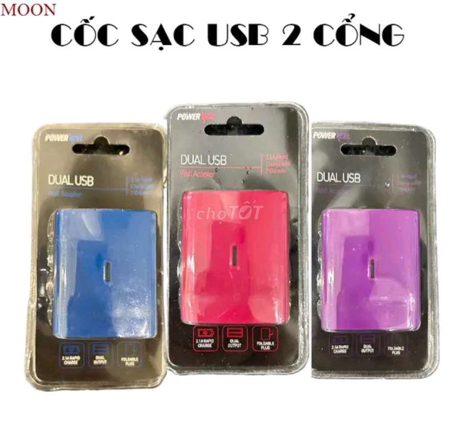 Sạc 2 ngõ usb chính hãng giá sỉ