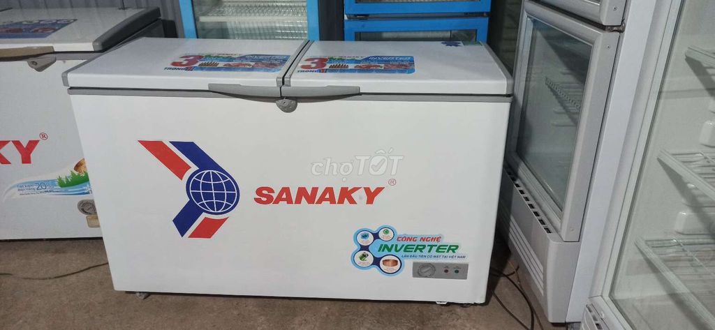 Tủ đông suốt Sanaky inverter 400 l bao zin