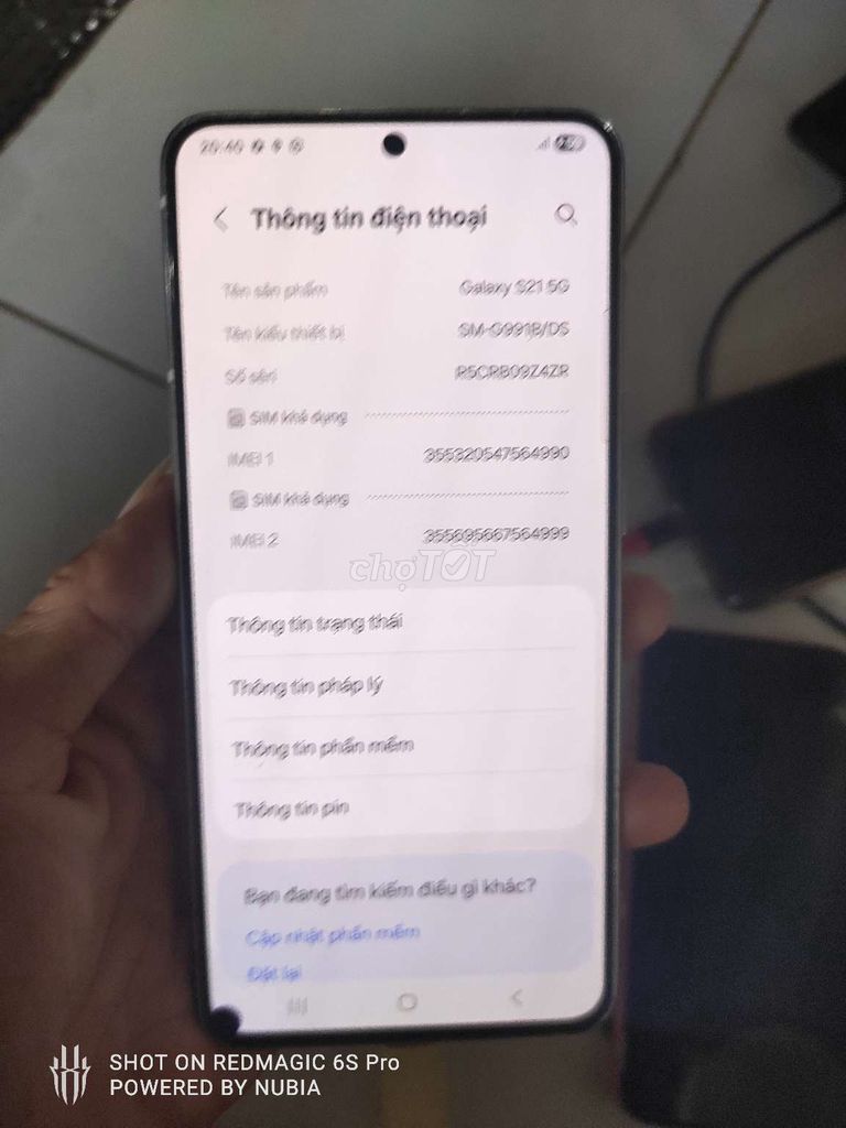 Samsung S21 5G 128GB Trắng. Mua bán Điện thoại tại Quận Bình Tân Tp Hồ Chí Minh được đăng bởi Phạm Trang hình 1