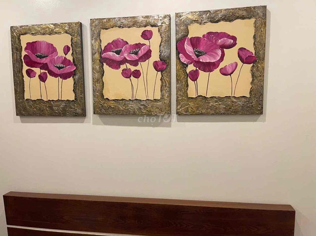 Tranh treo tường Vải canvas Hoa đa sắc. Mua bán Đồ sưu tầm, đồ cổ tại Quận Thanh Xuân Hà Nội được đăng bởi Thư Thư hình 1