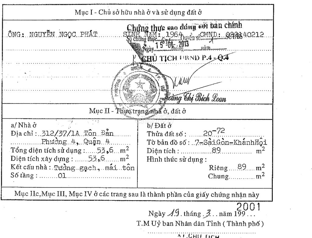 Bán nhà đường Vĩnh Hội quận 4