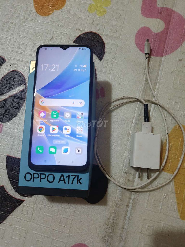 Oppo A17k 64GB Xanh Đã sử dụng. Mua bán Điện thoại tại Huyện Bá Thước Thanh Hóa được đăng bởi Thế Anh Trương hình 1