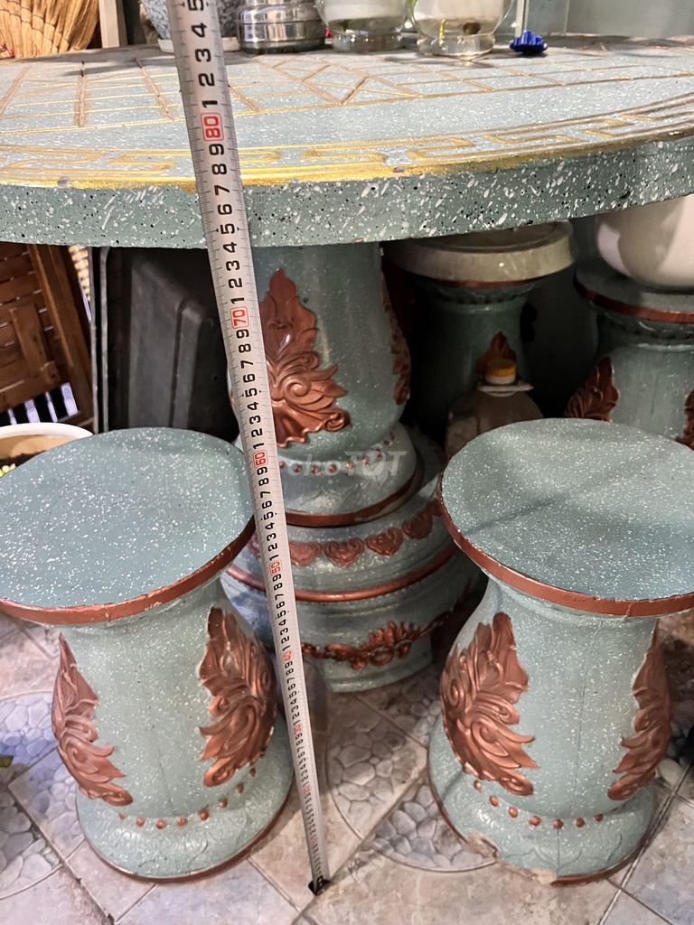 Bàn ghế sân vườn Bê tông Xanh. Mua bán Bàn ghế tại Thành phố Thủ Đức Tp Hồ Chí Minh được đăng bởi van luong hình 1