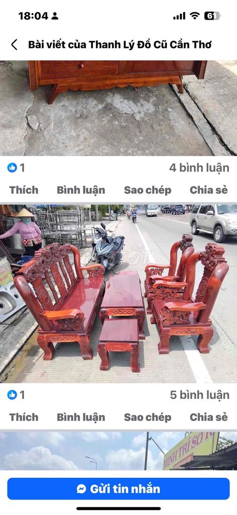 kẹt. Mua bán Bàn ghế tại Quận Cái Răng Cần Thơ được đăng bởi Đồ củ minh trí hình 2
