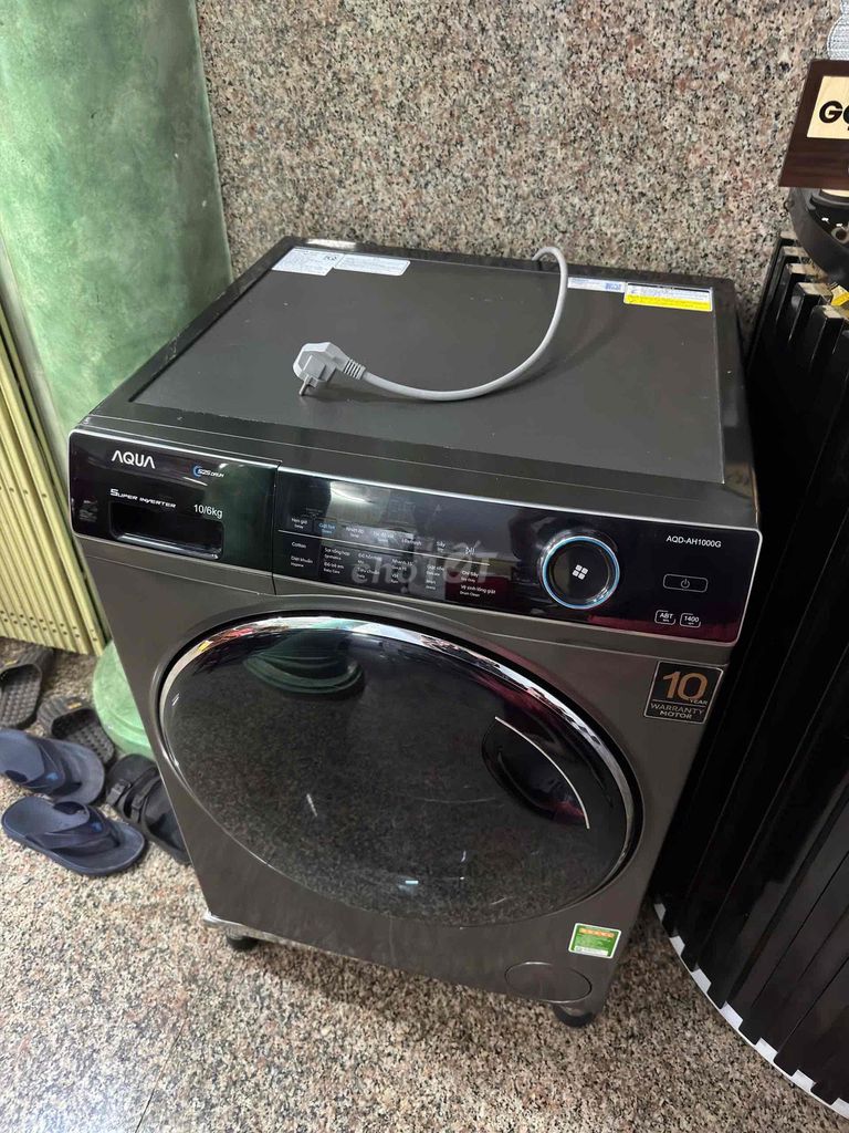 Máy giặt sấy Aqua AQD-AH1000G.PS 10/6kg. Mua bán Máy giặt tại Thành phố Rạch Giá Kiên Giang được đăng bởi Lương Khải Tommy hình 1