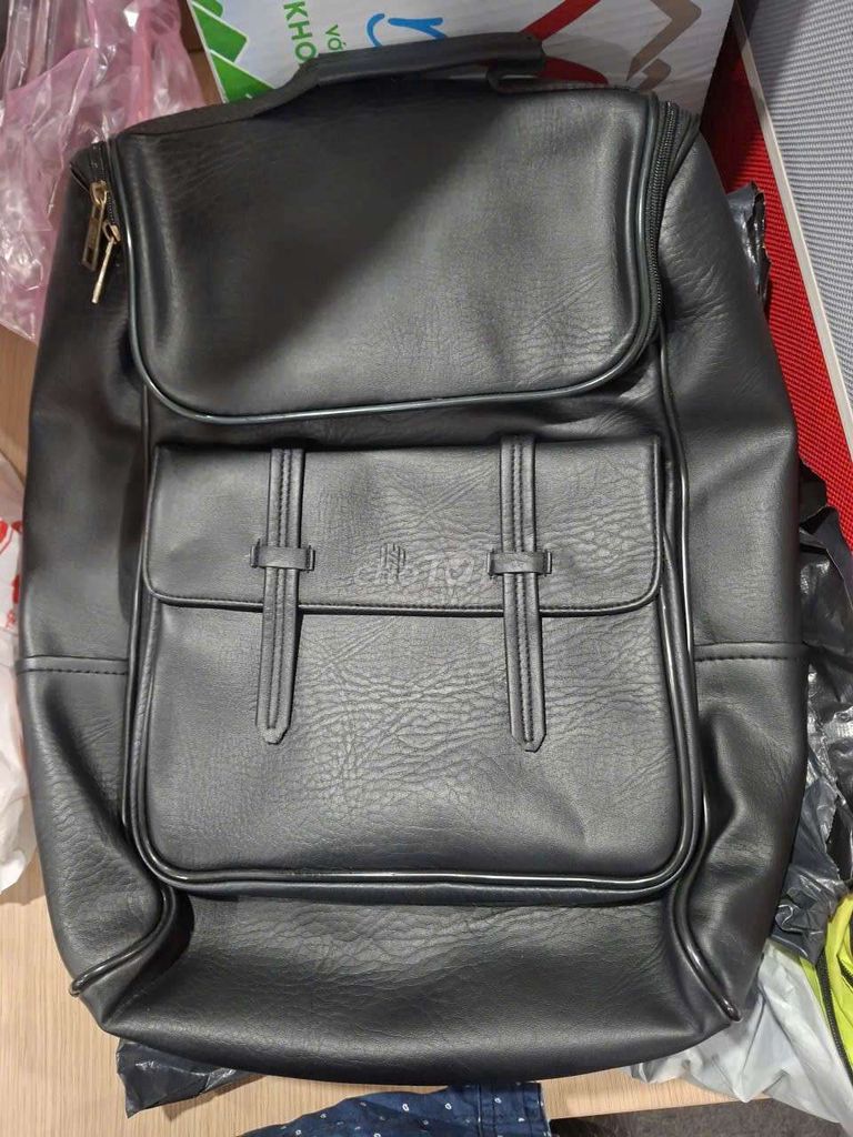 Balo Unisex Da PU Đen Mới 100%. Mua bán Túi xách tại Quận 8 Tp Hồ Chí Minh được đăng bởi Võ minh nhật hình 1