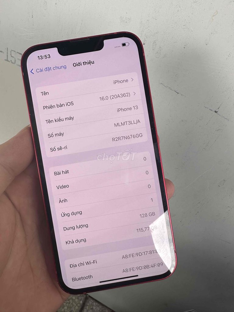 Apple iPhone 13 128GB ios 16 zin giao lưu gl. Mua bán Điện thoại tại Quận Phú Nhuận Tp Hồ Chí Minh được đăng bởi Nam hình 1