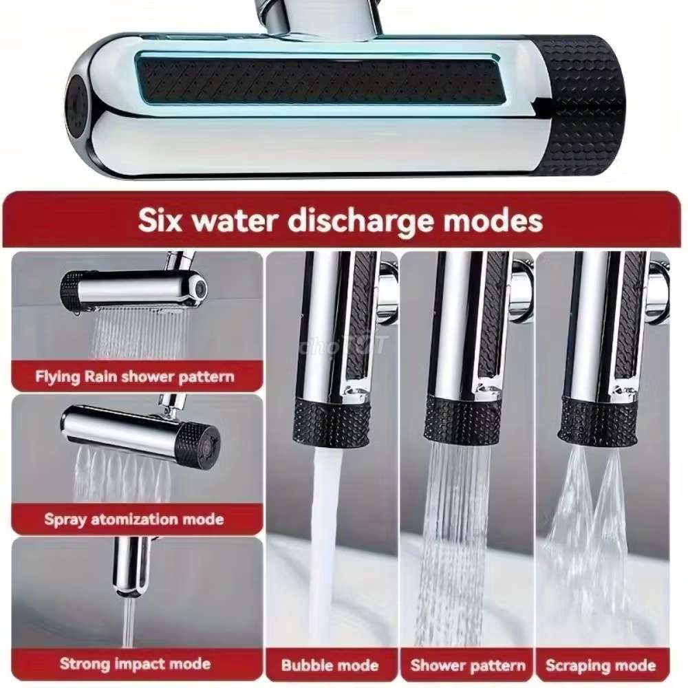 Vòi thác nước xoay 6 chế độ cho nhà bếp. Mua bán Dụng cụ nhà bếp tại Thành phố Vũng Tàu Bà Rịa - Vũng Tàu được đăng bởi Huệ Trần hình 1