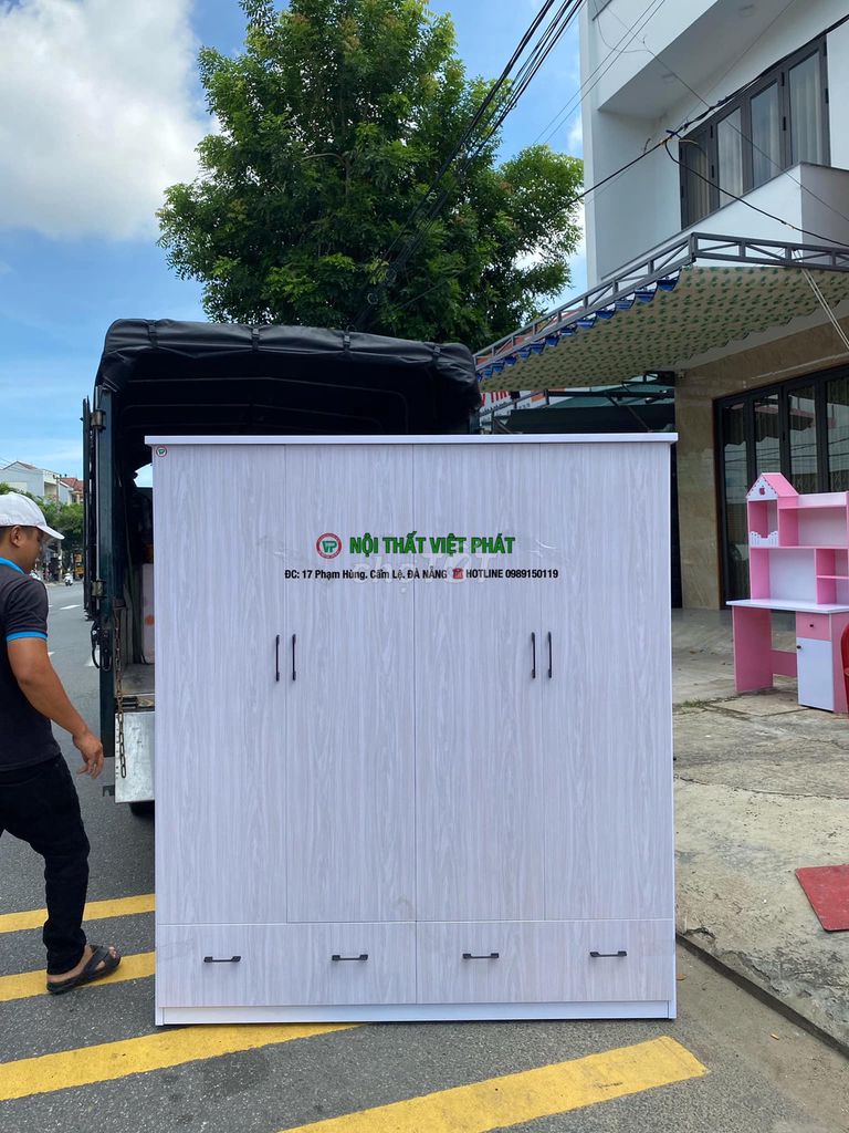 Tủ quần áo Nội thất Việt Phát 4 cánh 1M65. Mua bán Tủ, kệ gia đình tại Quận Cẩm Lệ Đà Nẵng được đăng bởi Nội Thất Nhựa Đài Loan Việt Phát hình 1