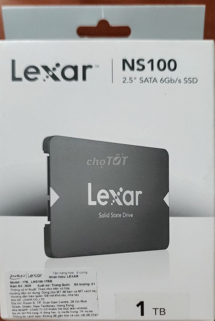 Ổ cứng SSD Lexar 1TB chưa sử dụng. Mua bán Linh kiện (RAM, Card...) tại Huyện Hóc Môn Tp Hồ Chí Minh được đăng bởi Minh hình 1