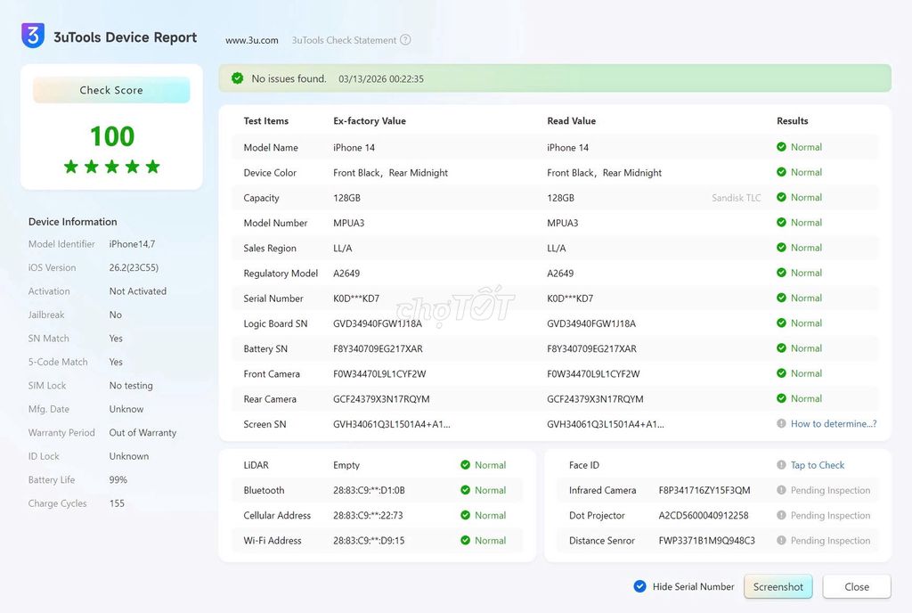 Apple iPhone 14 128GB Đen. Mua bán Điện thoại tại Quận Tân Phú Tp Hồ Chí Minh được đăng bởi Hoàng Hùng hình 1