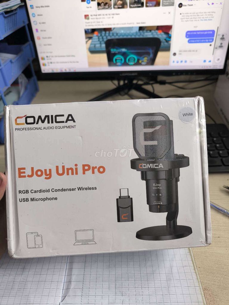 Micro không dây COMICA EJoy Uni Pro Trắng. Mua bán Tivi, Âm thanh tại Huyện Bến Lức Long An được đăng bởi Tạp Hoá hình 1