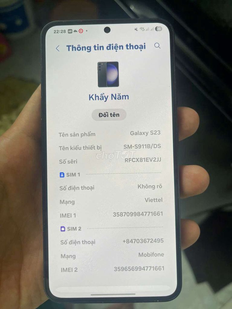 Samsung Galaxy S23 256GB Đen. Mua bán Điện thoại tại Thành phố Long Xuyên An Giang được đăng bởi Duy Nam hình 1