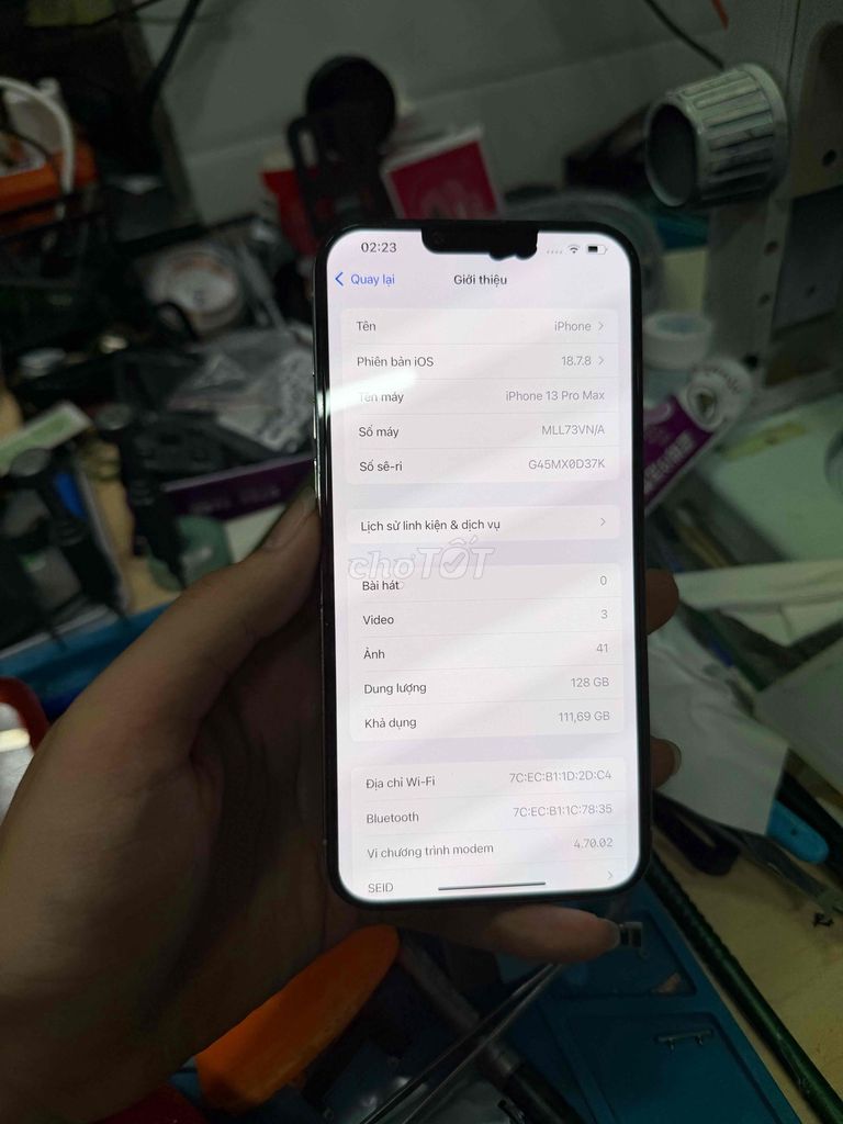 Iphone 13promax 128 VNA màn mực, báo cam và màn. Mua bán Điện thoại tại Quận Tân Phú Tp Hồ Chí Minh được đăng bởi MON MOBILE CARE hình 1