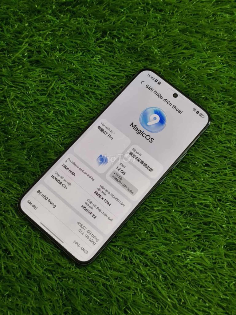 Honor GT Pro 12GB/512GB Đen. Mua bán Điện thoại tại Huyện Krông Pắc Đắk Lắk được đăng bởi Hoang Son hình 1