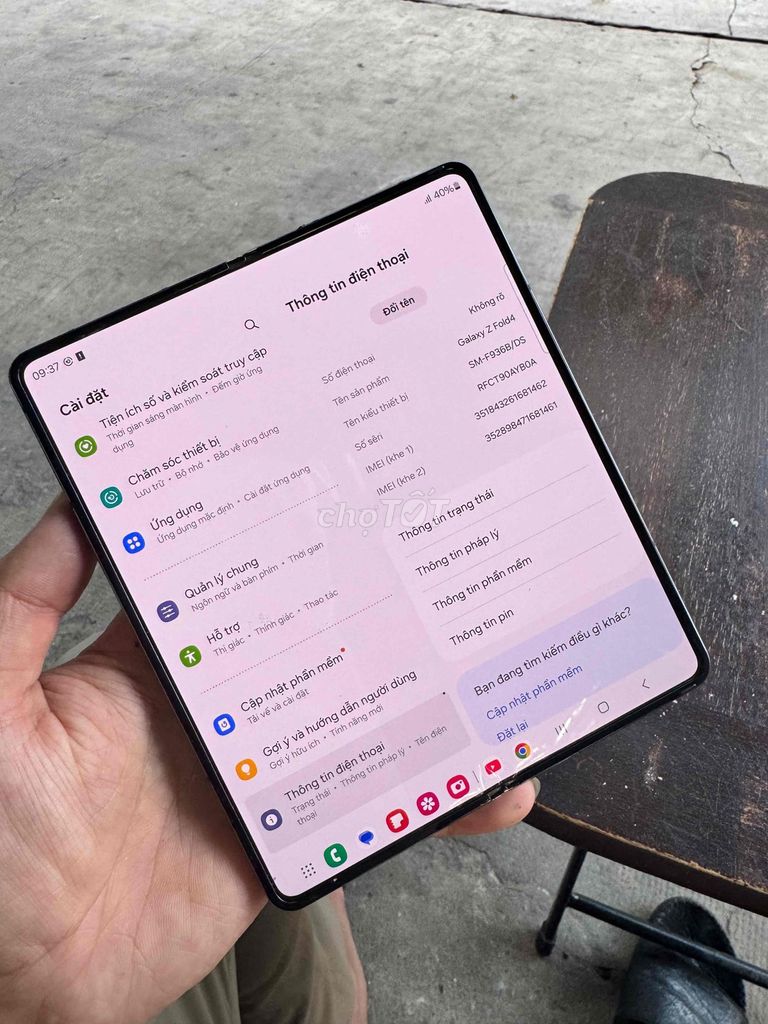 Samsung Z Fold4 256GB Xám Đã sử dụng. Mua bán Điện thoại tại Quận 5 Tp Hồ Chí Minh được đăng bởi Nguyễn Tấn Vũ  hình 1