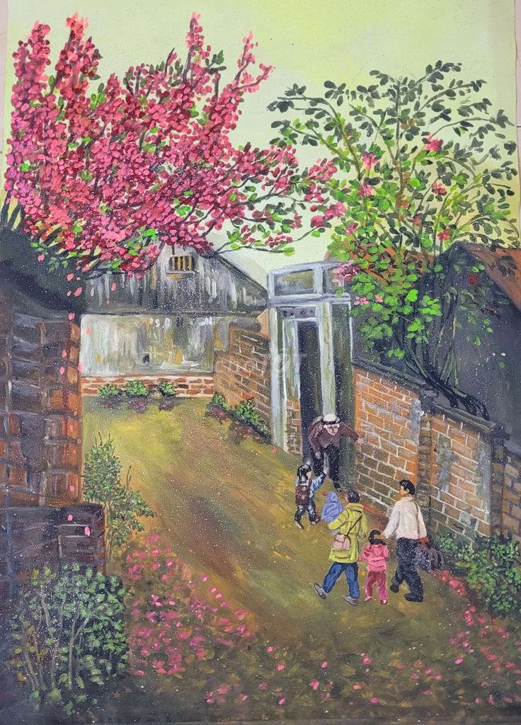 Tranh Tết đoàn viên kt 50x72. Mua bán Đồ sưu tầm, đồ cổ tại Huyện Trảng Bom Đồng Nai được đăng bởi Dung Dao Tien hình 1