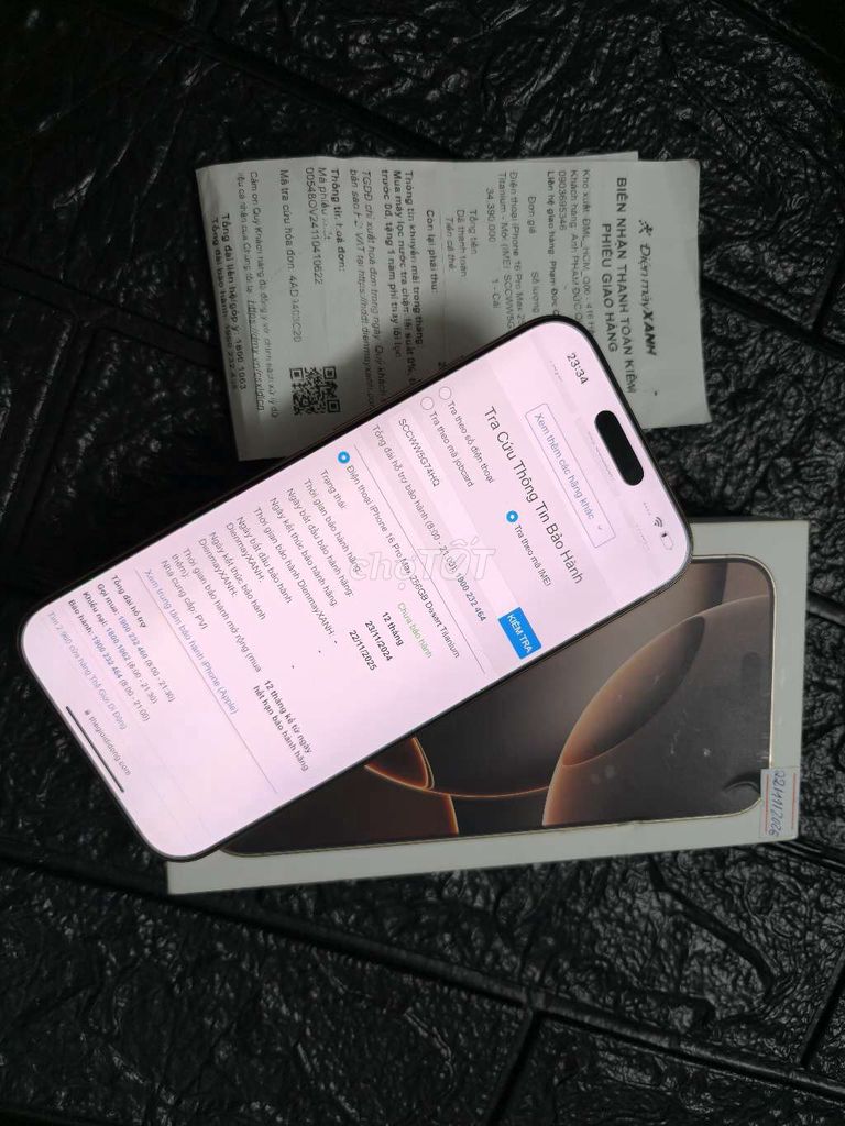 Iphone 16 Pro Max 256GB Bảo hành 2 Năm TGDD GL