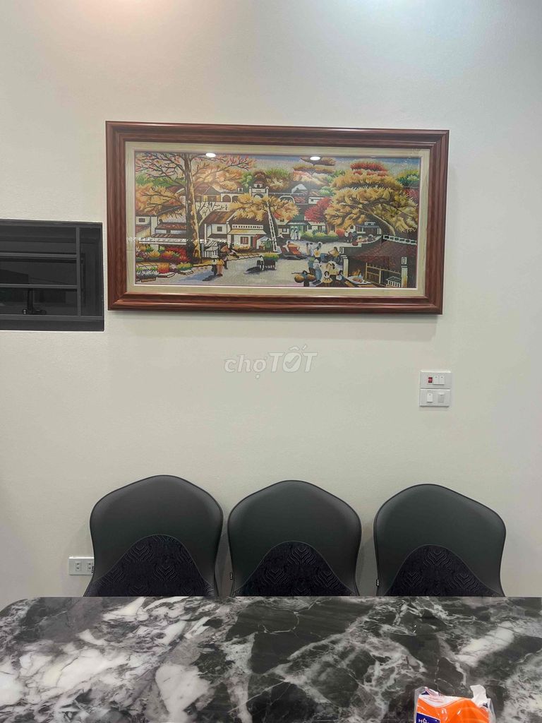 Tranh thêu chữ thập hình phố cổ rất đẹp. Mua bán Đồ sưu tầm, đồ cổ tại Quận Bắc Từ Liêm Hà Nội được đăng bởi Chu Lam hình 1