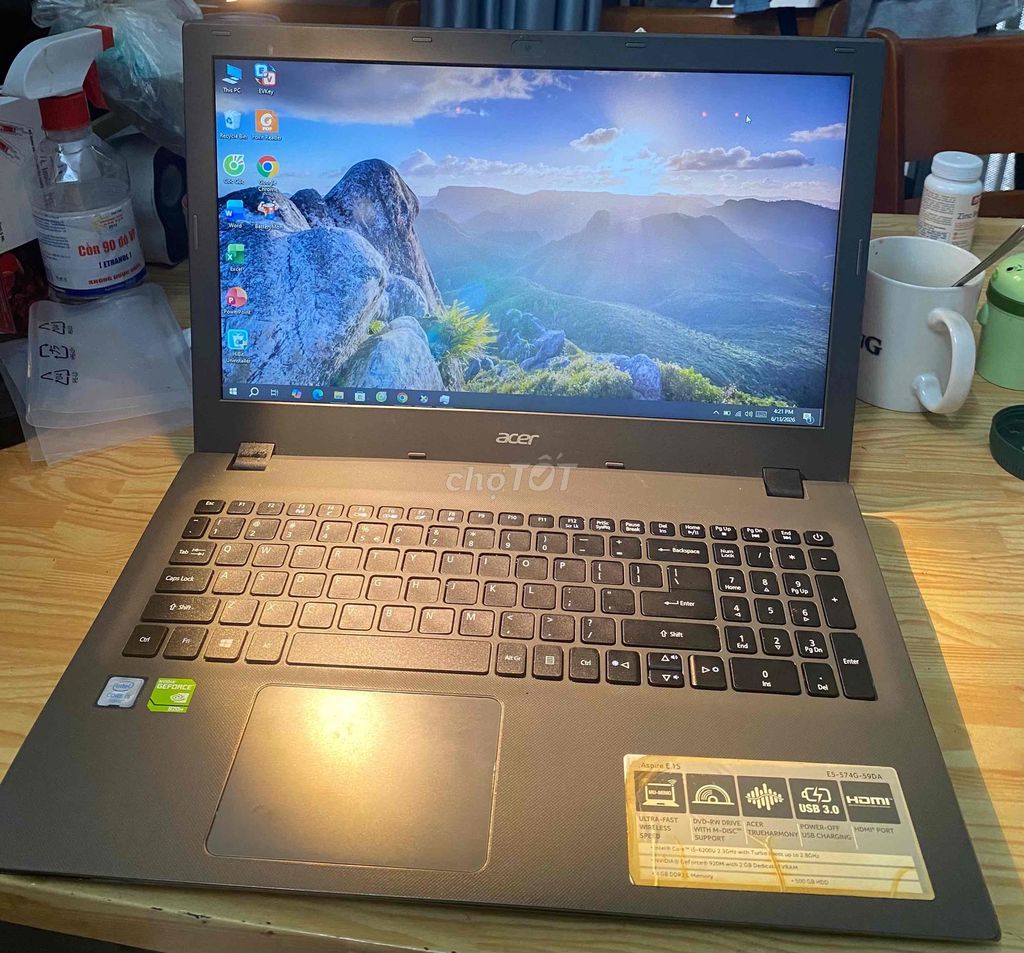 Acer E5-574G i5-6200U / 8GB/128GB +500G/VGA. Mua bán Laptop tại Quận 1 Tp Hồ Chí Minh được đăng bởi 5369TKD hình 1