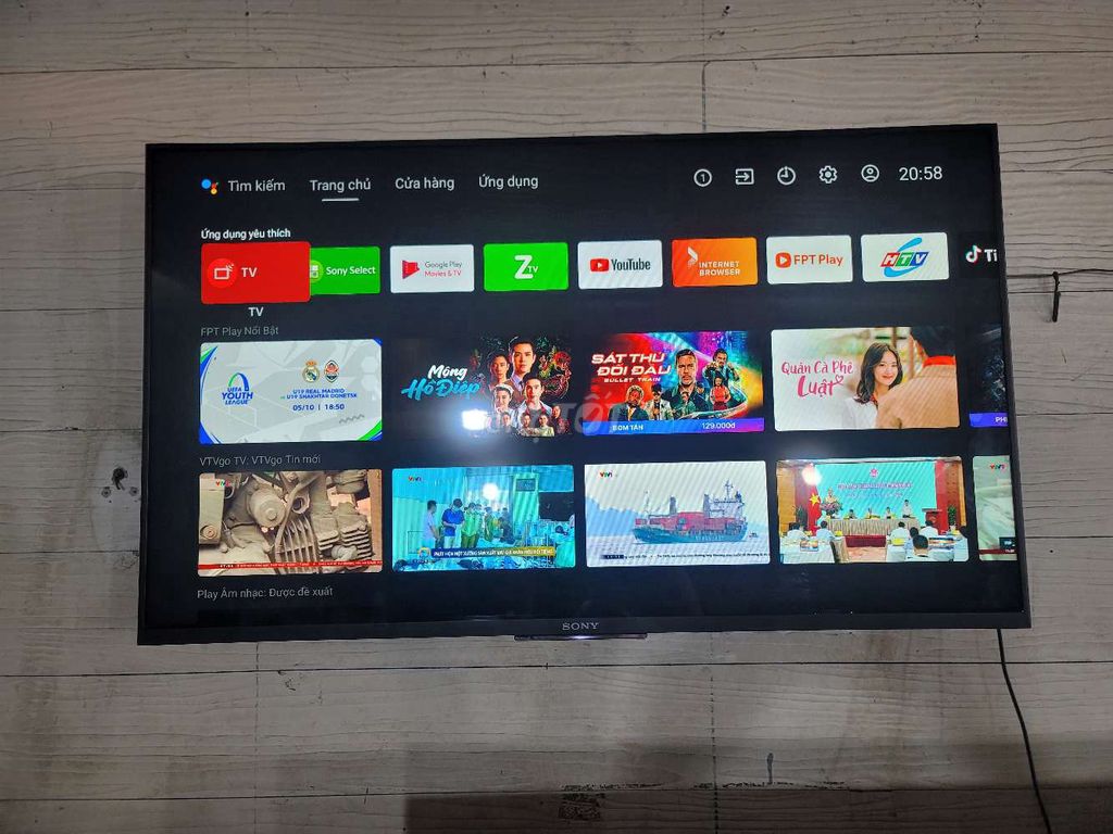 Smart Tivi Sony 43 inch màn siêu nét chạy Android