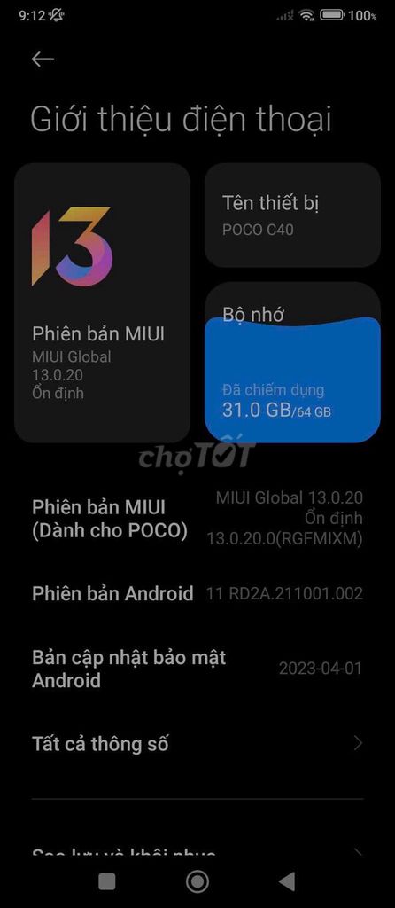 POCO C40 Đen 64GB. Mua bán Điện thoại tại Quận Sơn Trà Đà Nẵng được đăng bởi Lính Đánh Thuê hình 1