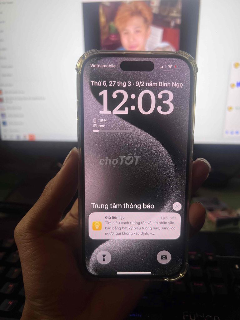 Apple iPhone 15 Pro 128GB Đen. Mua bán Điện thoại tại Huyện Hóc Môn Tp Hồ Chí Minh được đăng bởi Tấn Thành hình 1
