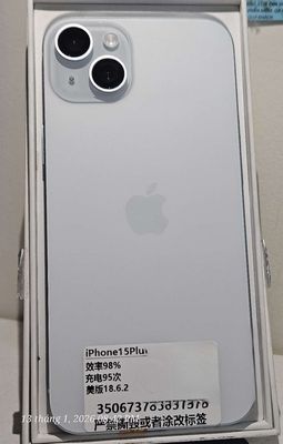 Apple iPhone 15 Plus 128 sạc 96 lần quốc tế  2esim