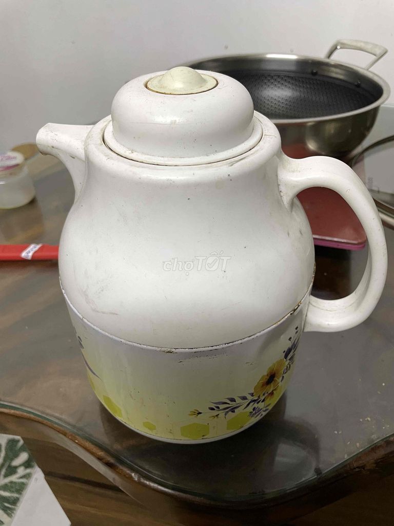 Ấm giữ nhiệt Kim loại Trắng, vàng. Mua bán Dụng cụ nhà bếp tại Quận Tây Hồ Hà Nội được đăng bởi chị THu hình 1