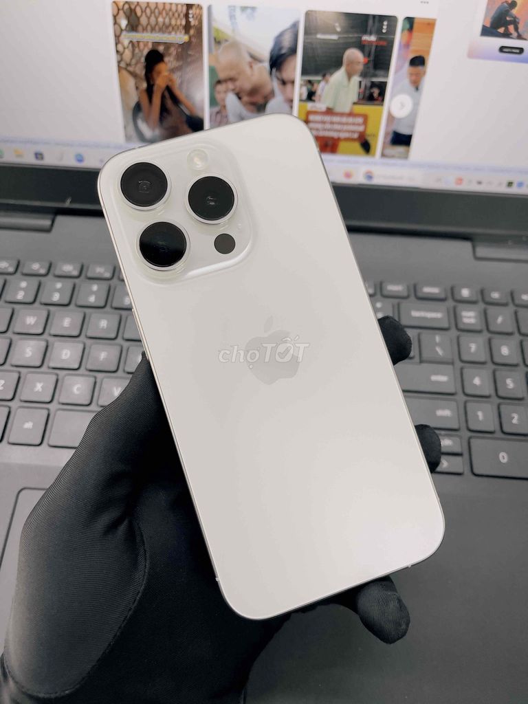 iPhone 15Pro 128GB Trắng Mỹ MÁY ZIN QUỐC TẾ 99%. Mua bán Điện thoại tại Thành phố Biên Hòa Đồng Nai được đăng bởi DT MOBILE BIÊN HOÀ hình 1