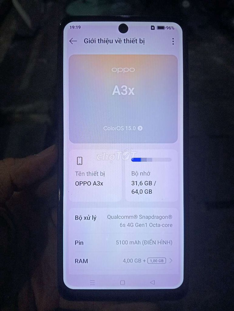 Oppo A3x ram 4gb 64GB Nâu. Mua bán Điện thoại tại Quận 5 Tp Hồ Chí Minh được đăng bởi Lê Khôi hình 1