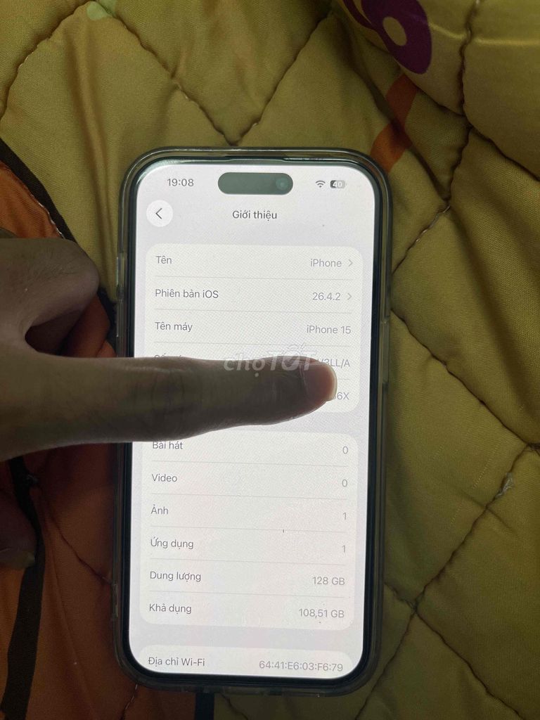 Iphone 15 Thường 128 GB. Mua bán Điện thoại tại Huyện Định Quán Đồng Nai được đăng bởi Ngọc Huy hình 1