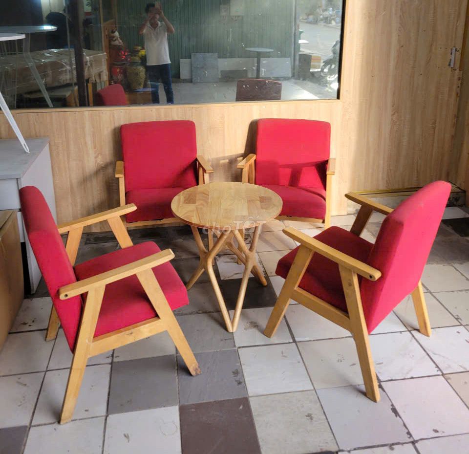 Bộ bàn ghế sofa cafe Katana nệm vải thanh lý. Mua bán Bàn ghế tại Quận Bình Thạnh Tp Hồ Chí Minh được đăng bởi Kho Đồ cũ Phú Nhàn hình 1