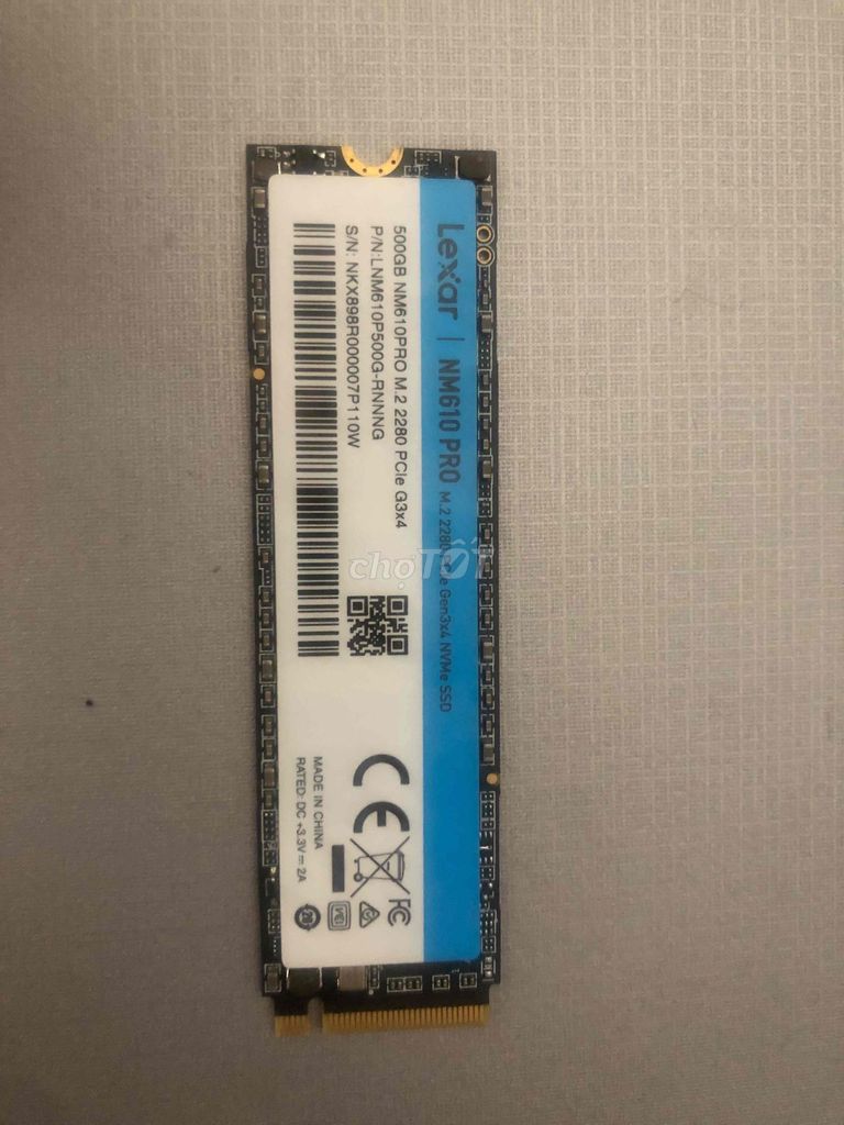 Ổ cứng SSD Lexar NM610 PRO 500GB. Mua bán Linh kiện (RAM, Card...) tại Huyện Đan Phượng Hà Nội được đăng bởi Lily Spring hình 1