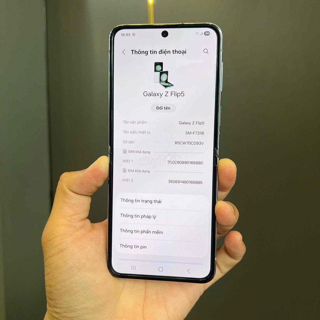 Samsung Galaxy Z Flip5 256GB Xanh Mint Chính Hãng. Mua bán Điện thoại tại Quận 8 Tp Hồ Chí Minh được đăng bởi CA REM BÁN TÁO hình 1