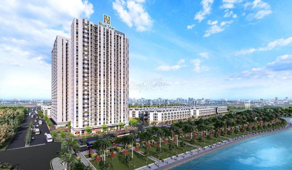 Căn hộ Blue Star 60m2, 2 ngủ, mặt đường Thành Trung, Trâu Quỳ