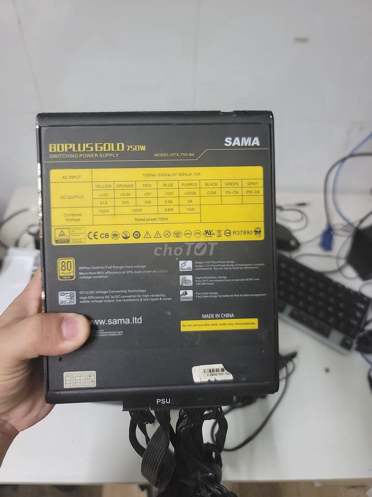 Nguồn Sama 750W 80 Plus Gold 450k