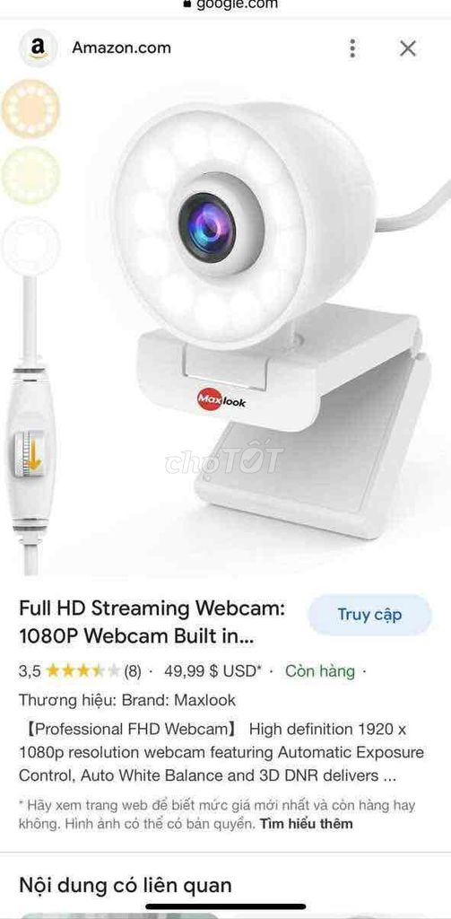 Maxlook Full HD Webcam 1080P Nội địa Mỹ