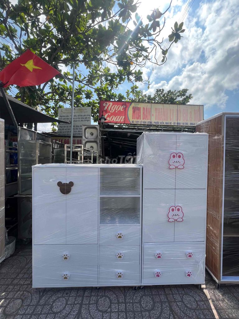 Tủ quần áo nhựa trắng. Mua bán Tủ, kệ gia đình tại Huyện Nhà Bè Tp Hồ Chí Minh được đăng bởi Trần Thị Hương hình 1