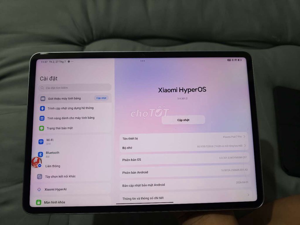 Xiaomi Pad 7 Pro 12GB/512GB Bạc. Mua bán Máy tính bảng tại Quận Gò Vấp Tp Hồ Chí Minh được đăng bởi Nghĩa hình 1