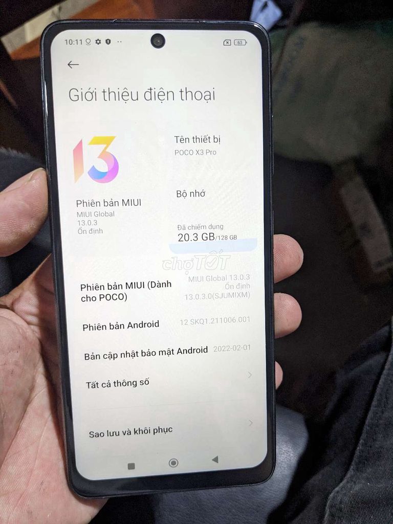Xiaomi Poco X3 Pro 128GB Đen. Mua bán Điện thoại tại Quận Nam Từ Liêm Hà Nội được đăng bởi Hoàng Đông hình 1