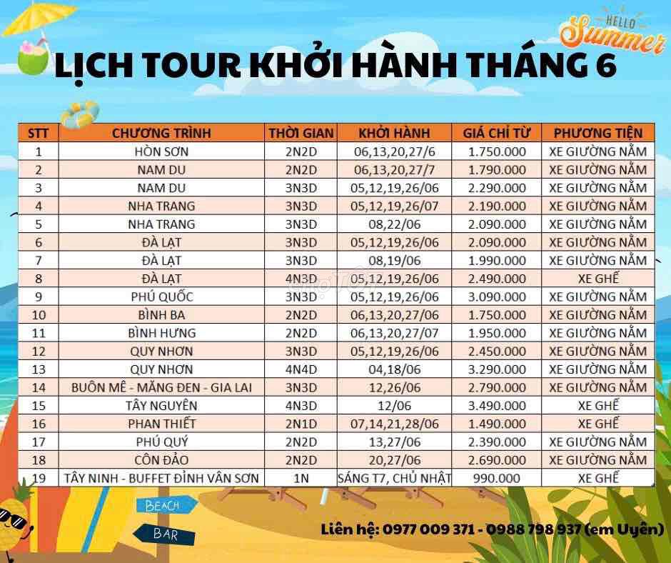 Các tour hè giá ưu đãi. Du lịch tại Quận 6 Tp Hồ Chí Minh được đăng bởi Mỹ Uyên hình 1