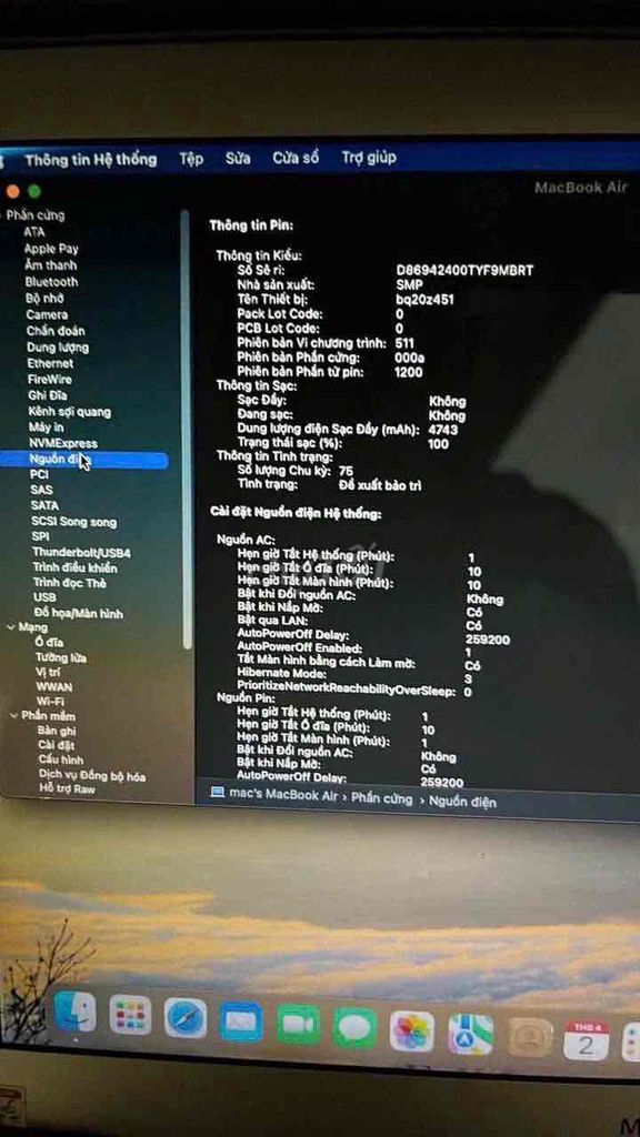 Apple MacBook Air  8GB/128. Mua bán Laptop tại Huyện Hoài Đức Hà Nội được đăng bởi Đặng Lộc hình 1