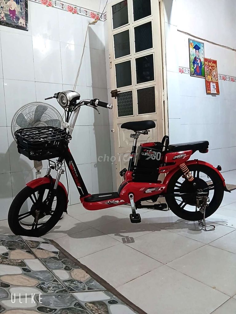 Xe đạp điện JVCeco màu Đỏ. Mua bán Xe điện tại Huyện Hòa Thành Tây Ninh được đăng bởi thaonguyen hình 1