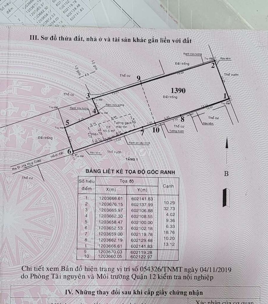 Chính chủ kẹt tiền bán gấp đấp quận 12